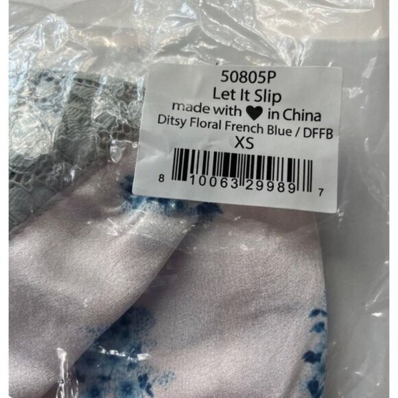 Revolve We are HAH XS Double Set Blue Lace Robe & Floral Slip Reversible NWT 428 - Picture 8 of 12